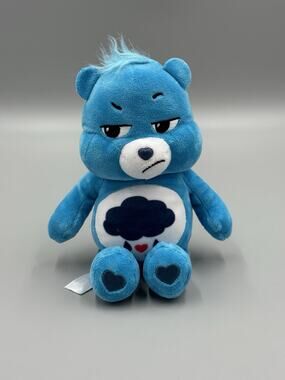 Care Bears Grumpy Bear Blue Plush Small 9” Stuffed Animal Basic Fun 2020